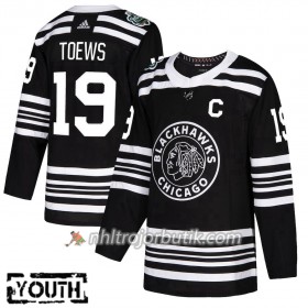 Barn Ishockey Chicago Blackhawks Tröja Jonathan Toews 19 2019 Winter Classic Adidas Svart Authentic